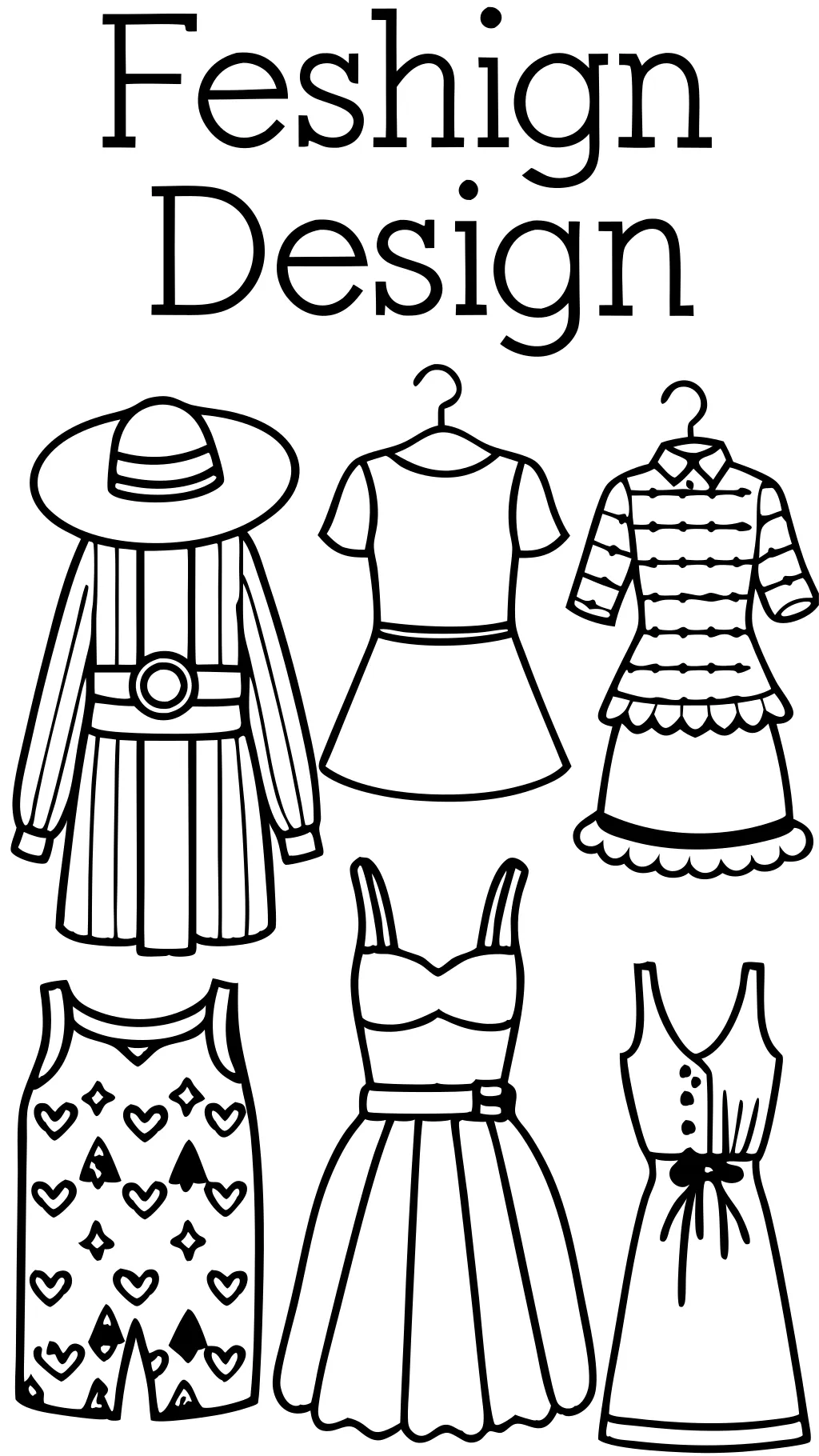 coloriages de design de mode